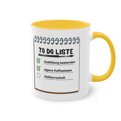 To Do Liste - Zwei-Ton-Kaffeetasse