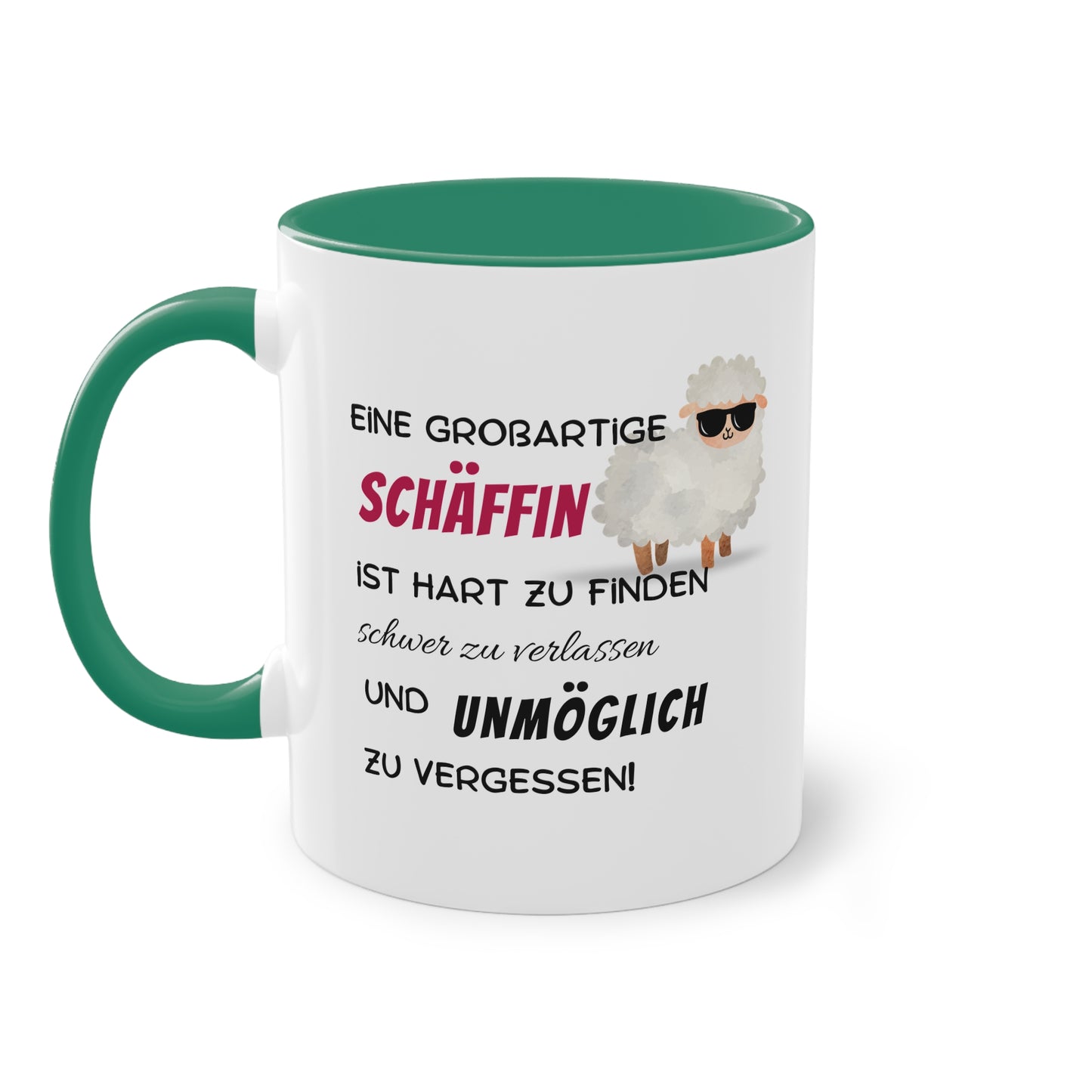 Eine großartige Schäffin ist hart zu finden, schwer zu verlassen und unmöglich zu vergessen - Zwei-Ton-Tasse