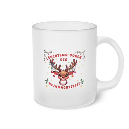 Leuchtend durch die Weihnachtszeit - Milchglas Tasse