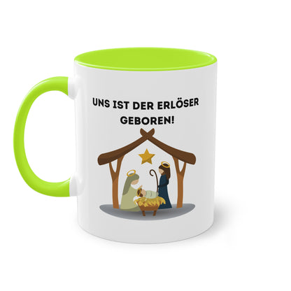 Uns ist der Erlöser geboren! - Zwei-Ton-Tasse