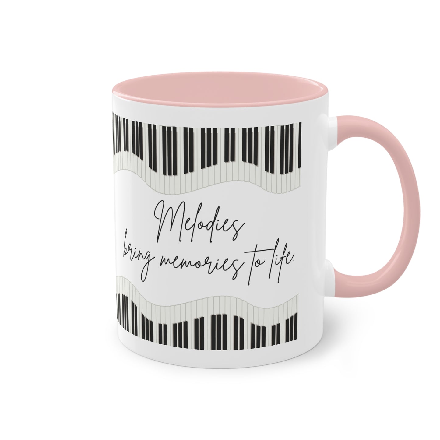 Melodies bring memories to life - Zwei-Ton-Kaffeetasse