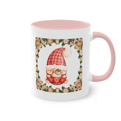 weihnachtlicher Wichtel - Zwei-Ton-Kaffeetasse