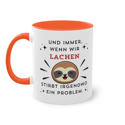 Und immer wenn wir lachen - Zwei-Ton-Kaffeetasse