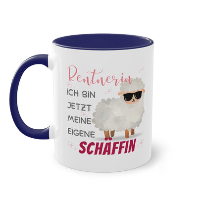 Rentnerin ich bin jetzt meine eigene Schäffin - Zwei-Ton-Tasse