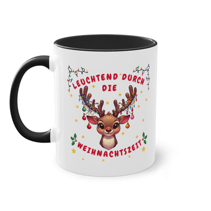 Leuchtend durch die Weihnachtszeit - Zwei-Ton-Kaffeetasse