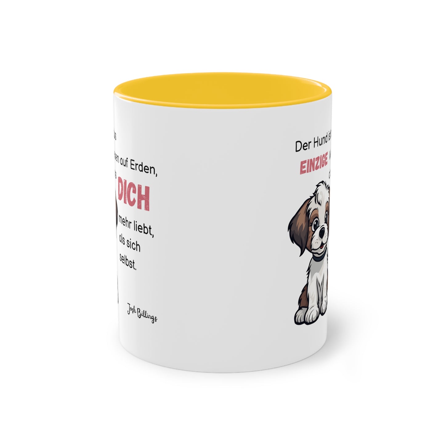 Der Hund ist das einzige Wesen - Zwei-Ton-Kaffeetasse