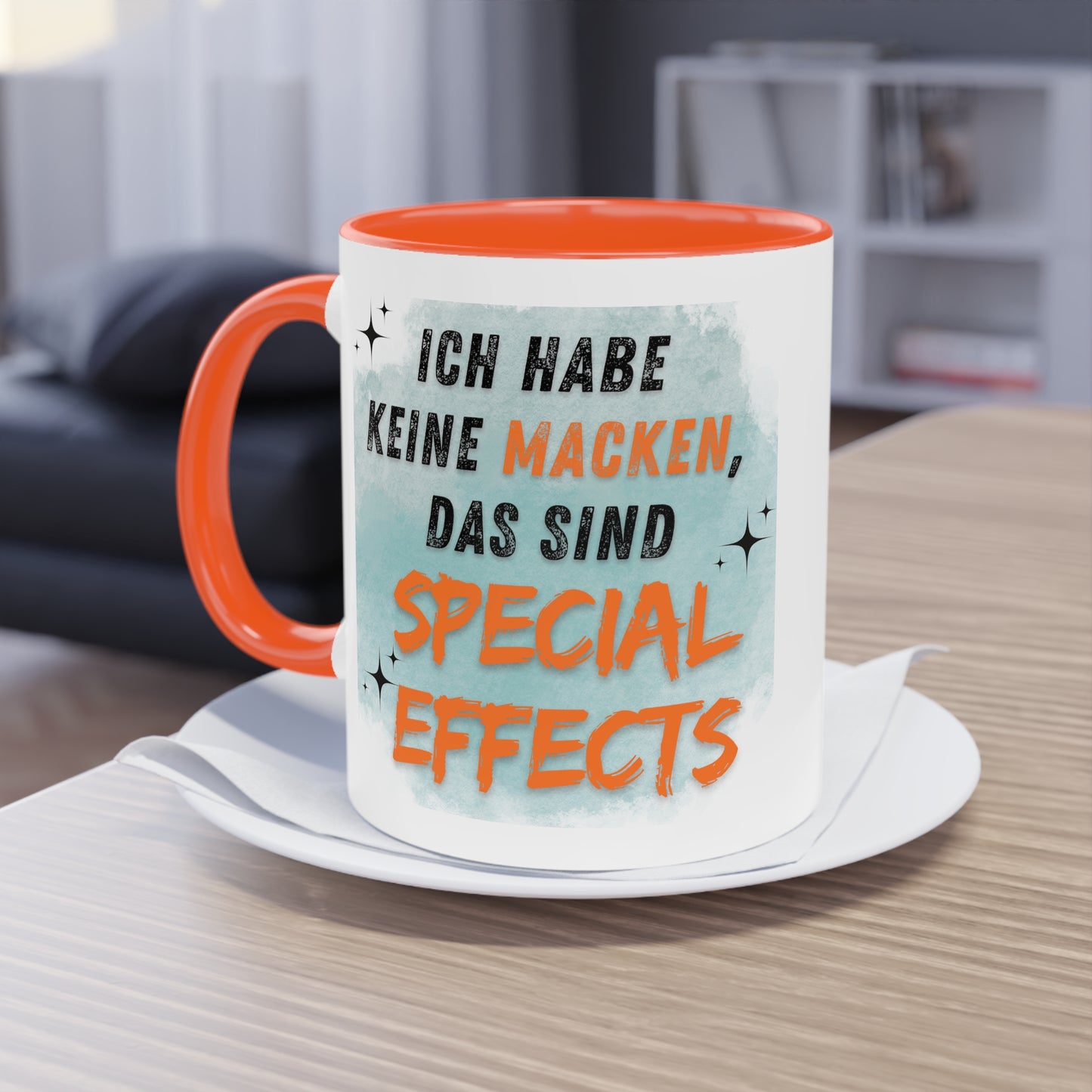 Ich habe keine Macken - Zwei-Ton-Kaffeetasse