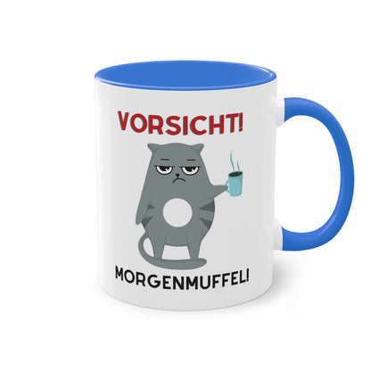 Vorsicht Morgenmuffel - Zwei-Ton-Kaffeetasse