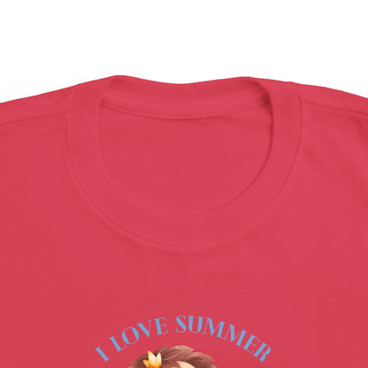 I love summer (Ich liebe den Sommer) - Kleinkind-T-Shirt aus Feinjersey