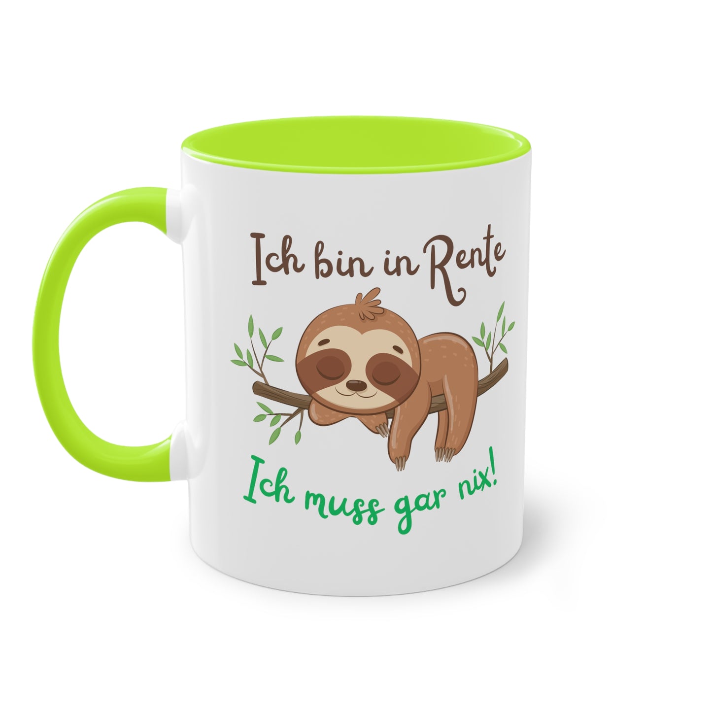 Ich bin in Rente, ich muss gar nix (2) - Zwei-Ton-Kaffeetasse