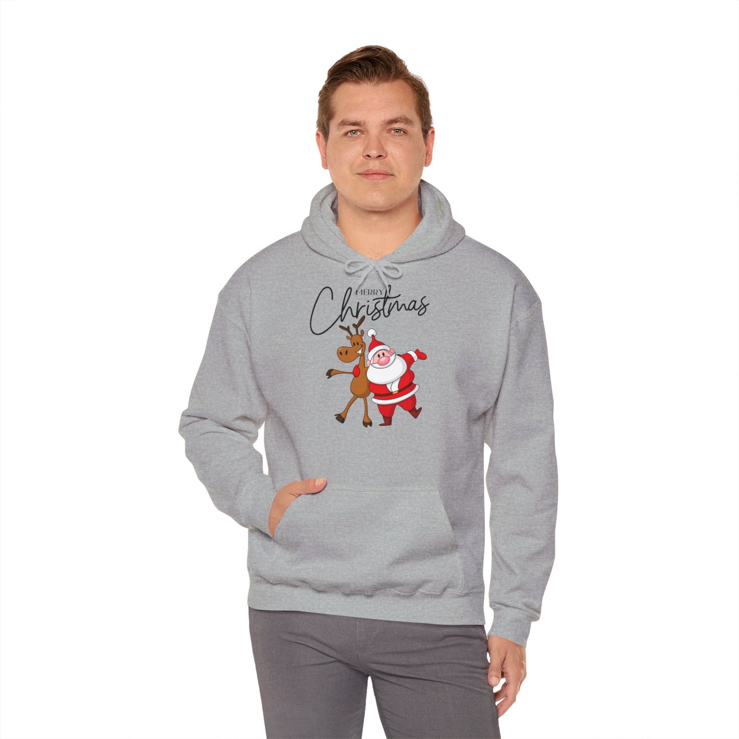 Merry Christmas Rentier und Santa - Hoodie