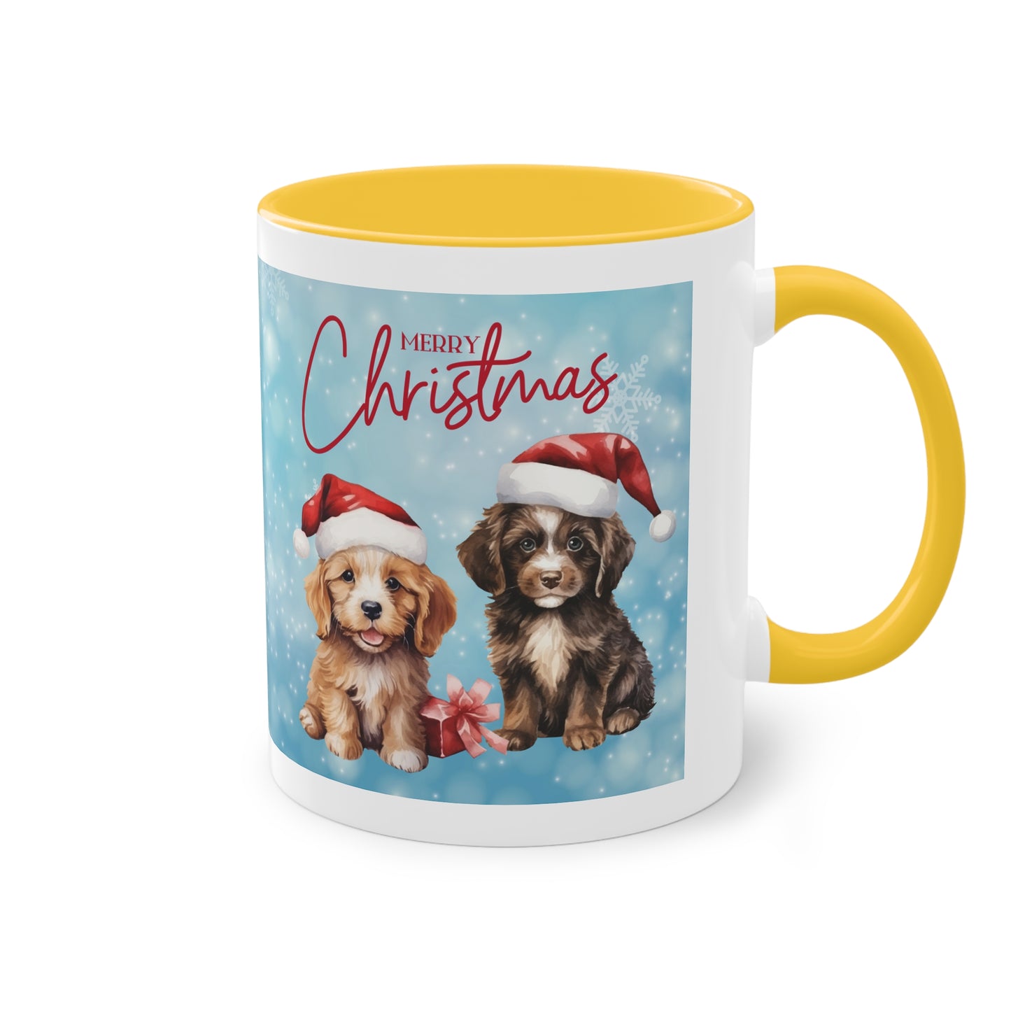 Hund Merry Christmas (3) - Zwei-Ton-Kaffeetasse