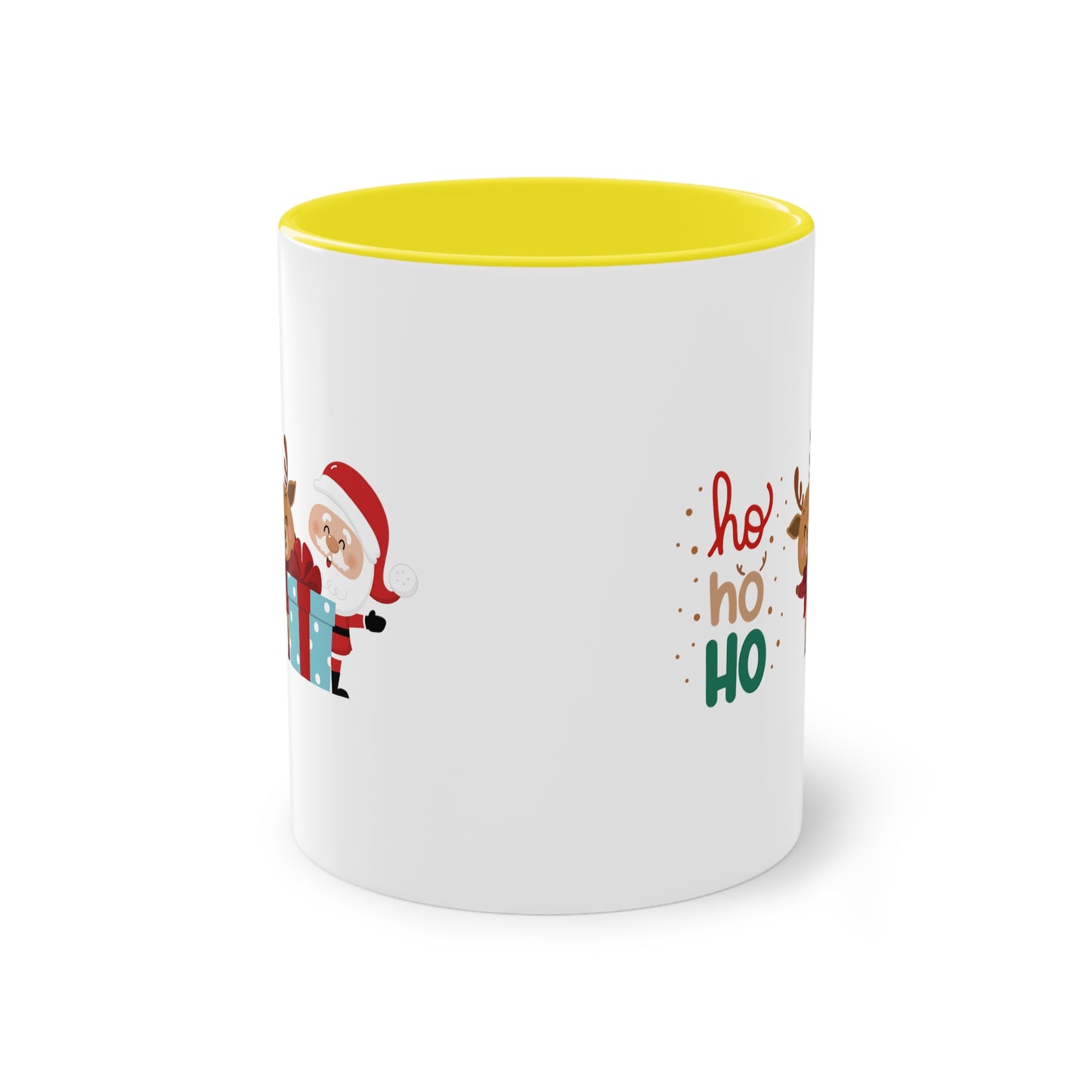 Ho ho ho Rentier und Santa  (2) - Zwei-Ton-Kaffeetasse