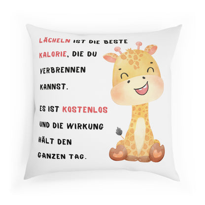 Lächeln ist die beste Kalorie - Sofa-/Dekokissen