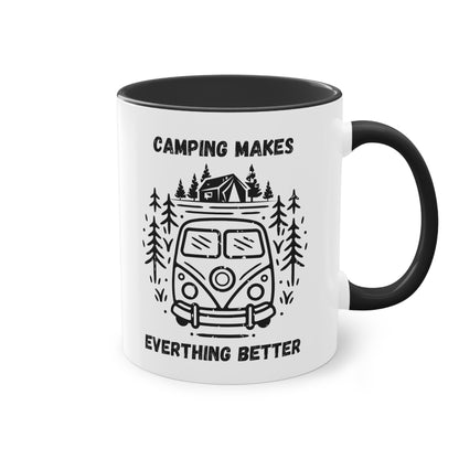 Camping makes everything better - Zwei-Ton-Kaffeetasse