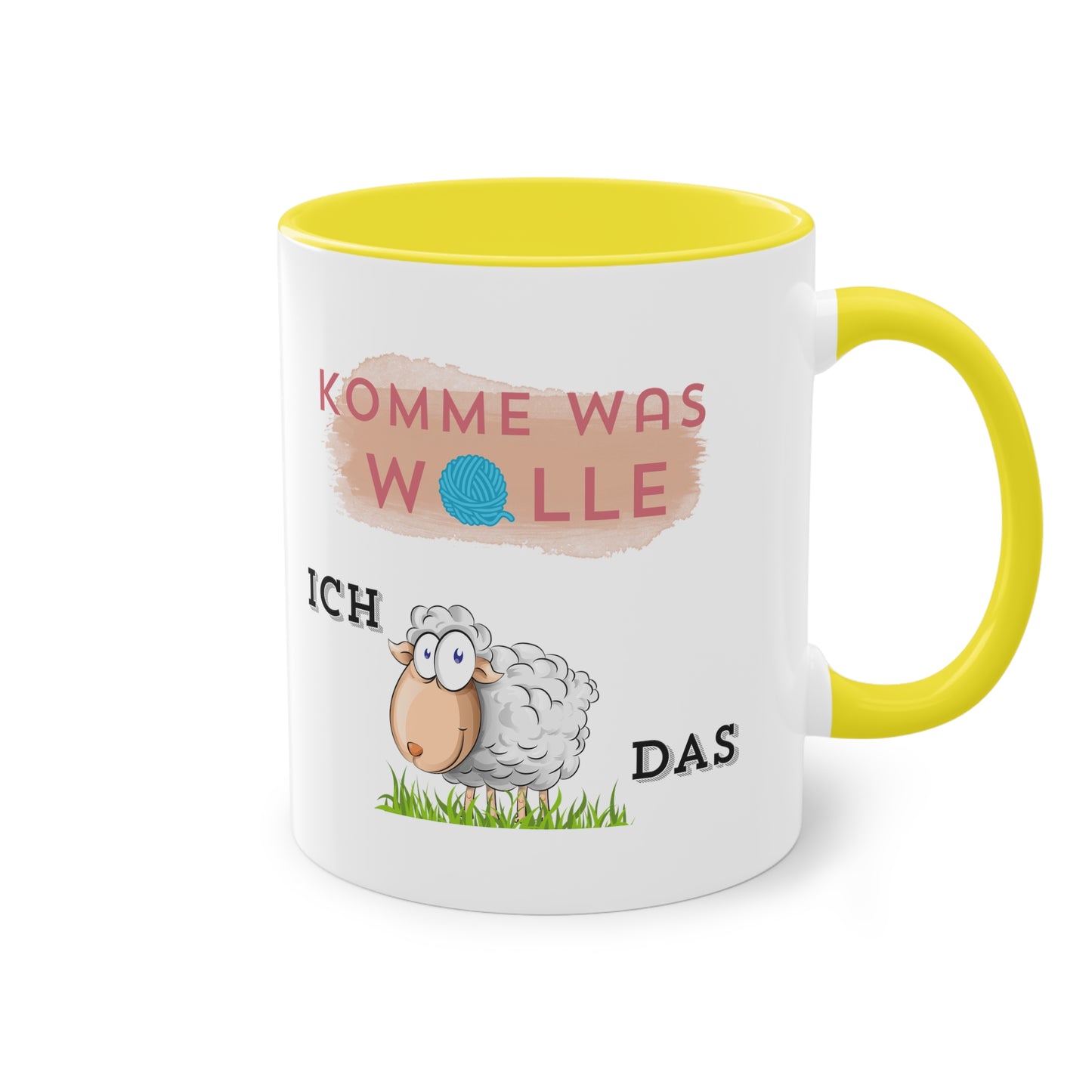 Komme was Wolle ich schaffe das - Zwei-Ton-Kaffeetasse