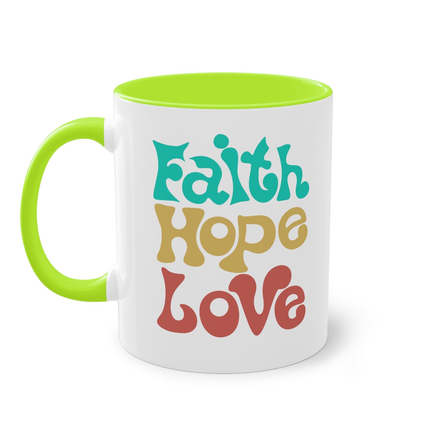 Faith, Hope, Love - Zwei-Ton-Kaffeetasse