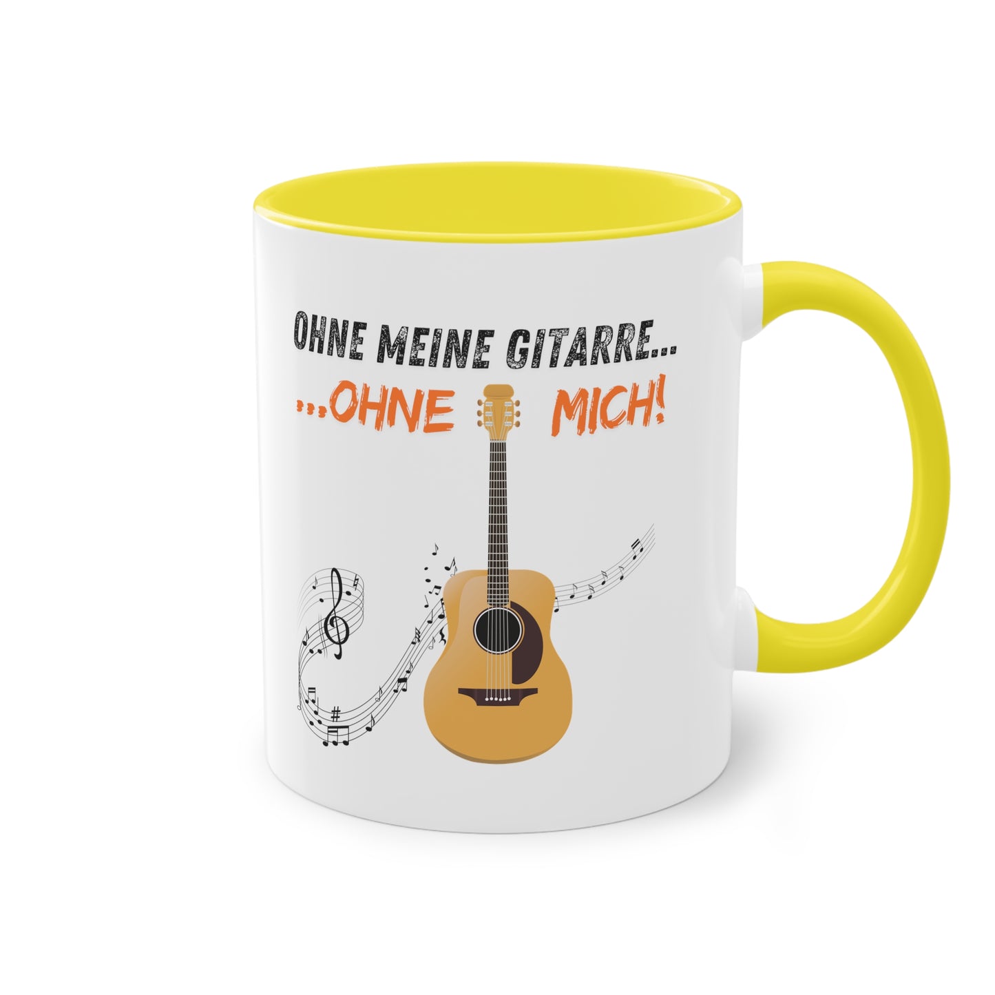 Ohne meine Gitarre...Ohne mich...! - Zwei-Ton-Kaffeetasse