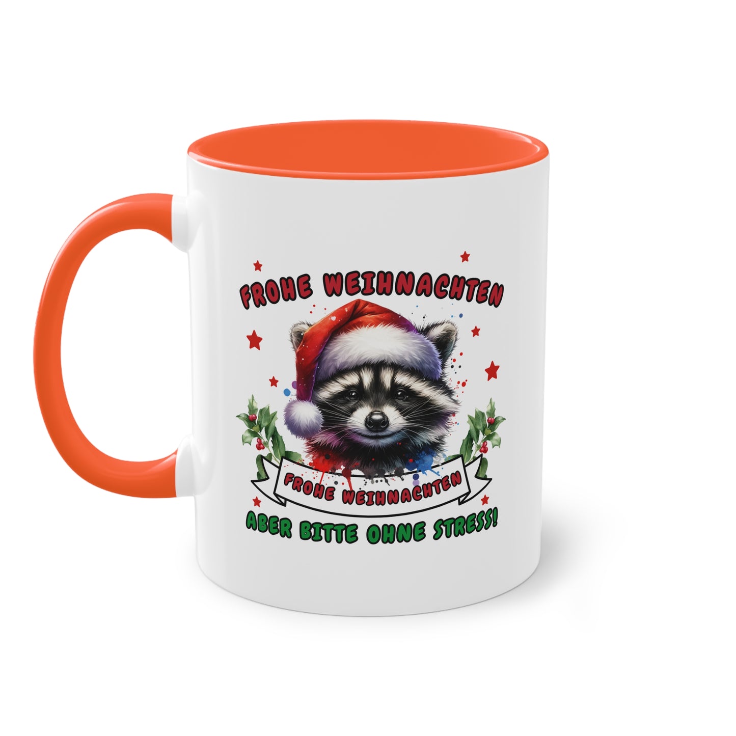 Frohe Weihnachten! Aber bitte ohne Stress! - Zwei-Ton-Kaffeetasse