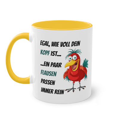 Egal, wie voll dein Kopf ist - Zwei-Ton-Kaffeetasse