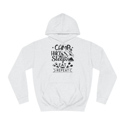 Unisex Hoodie - Camp, Hike, Sleep, Eat, Repeat (Zelten, wandern, schlafen, essen wiederholen)