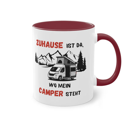 Zuhause ist da, wo mein Camper steht - Zwei-Ton-Kaffeetasse