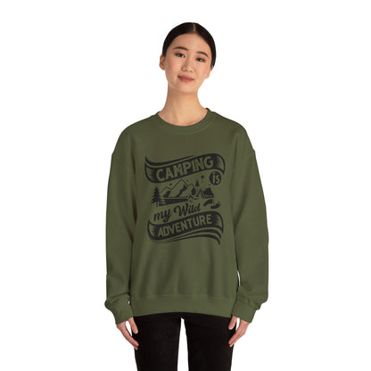 Unisex Sweatshirt - Camping is my wild adventure (Zelten ist mein wildes Abenteuer)