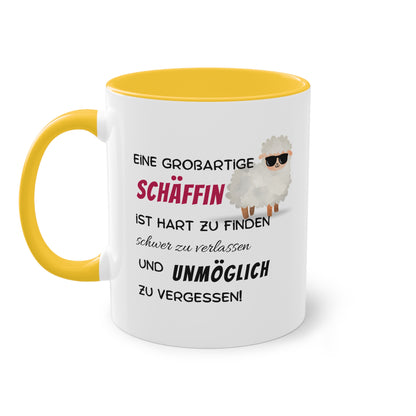 Eine großartige Schäffin ist hart zu finden, schwer zu verlassen und unmöglich zu vergessen - Zwei-Ton-Tasse