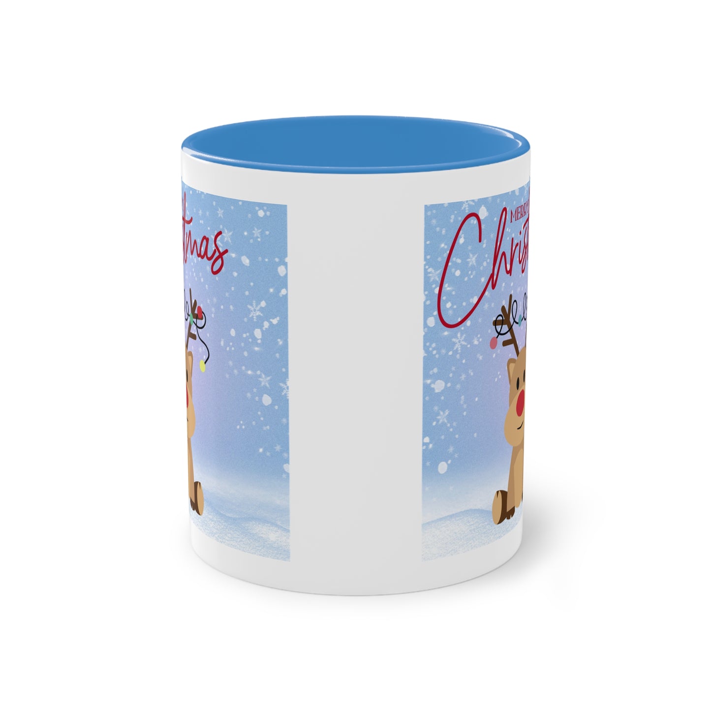 Rentier Merry Christmas - Zwei-Ton-Kaffeetasse