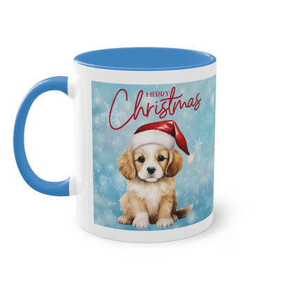 Hund Merry Christmas (5) - Zwei-Ton-Kaffeetasse