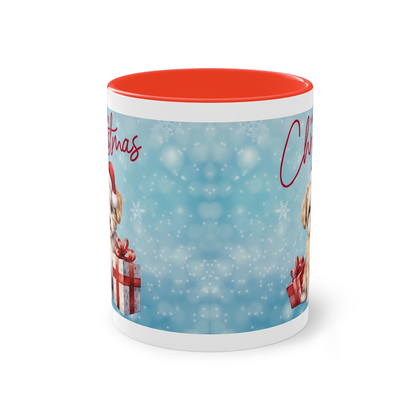 Hund Merry Christmas (1) - Zwei-Ton-Kaffeetasse