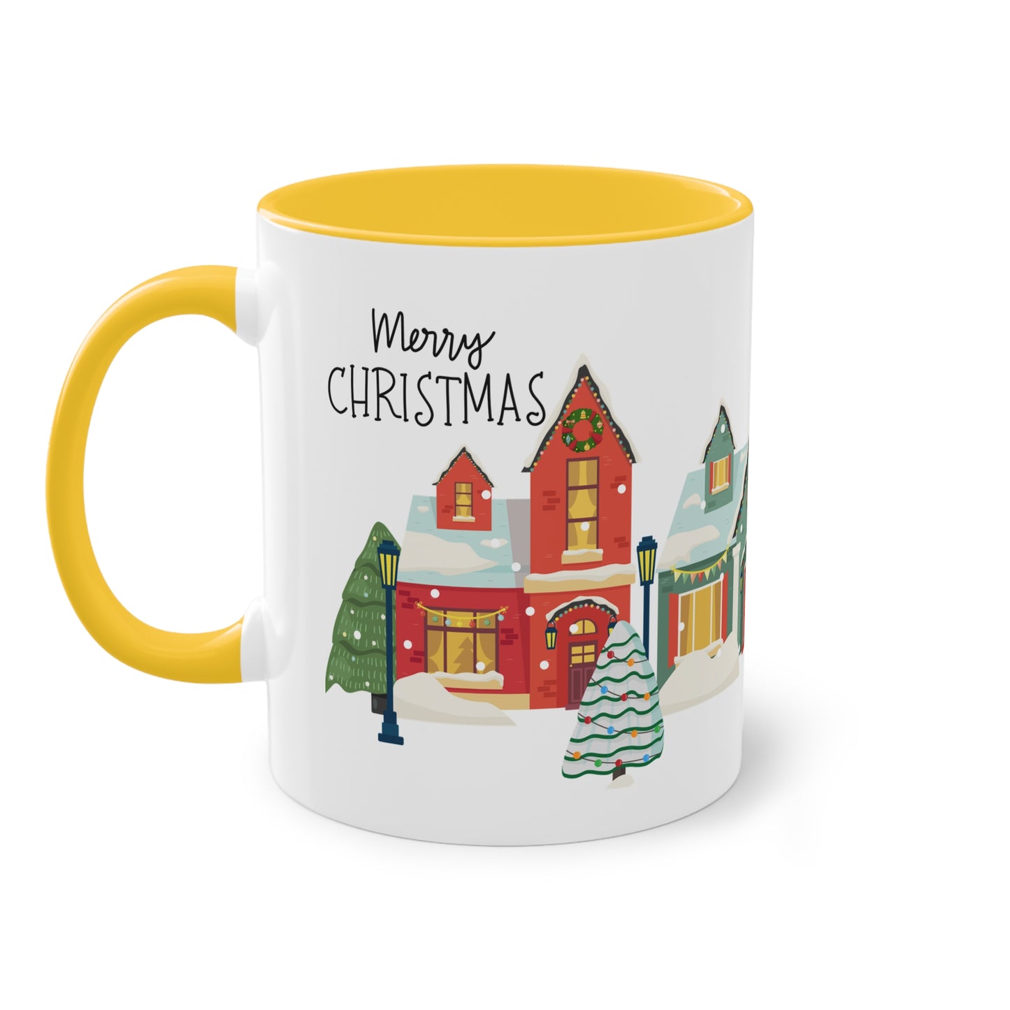 Merry Christmas Landschaft - Zwei-Ton-Kaffeetasse