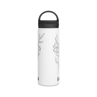 Love, Hope, Faith - Edelstahl-Wasserflasche