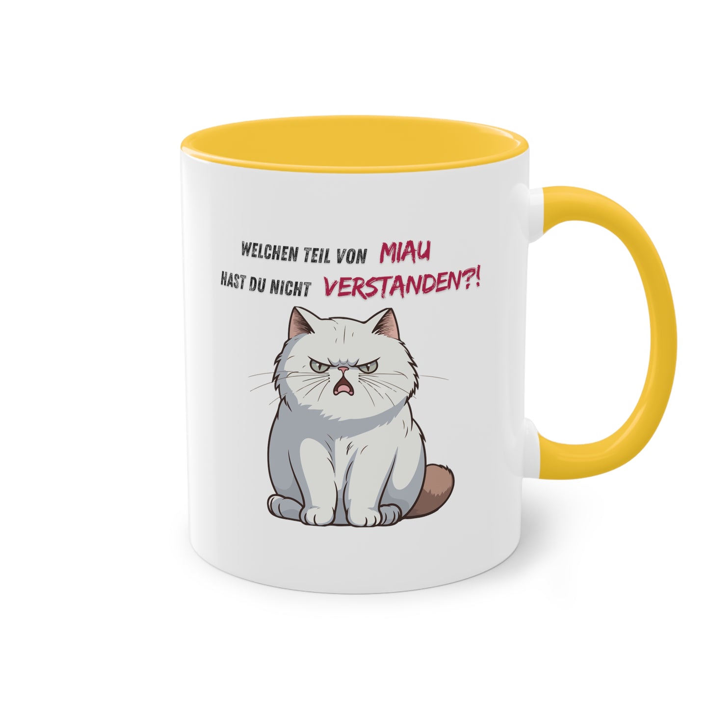 Welchen Teil von Miau - Zwei-Ton-Kaffeetasse