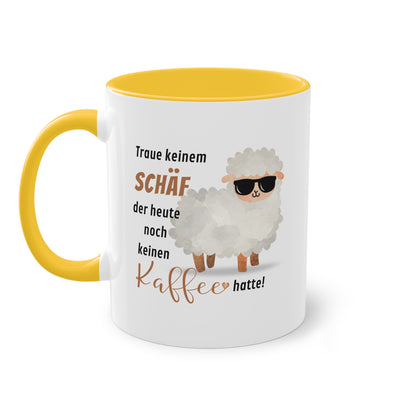 Traue keinem Schäf der heute noch keinen Kaffee hatte! - Zwei-Ton-Tasse