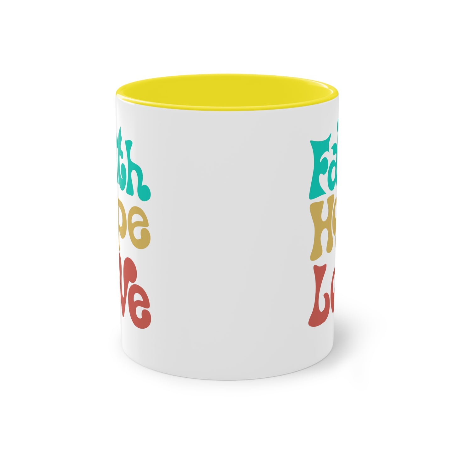 Faith, Hope, Love - Zwei-Ton-Kaffeetasse