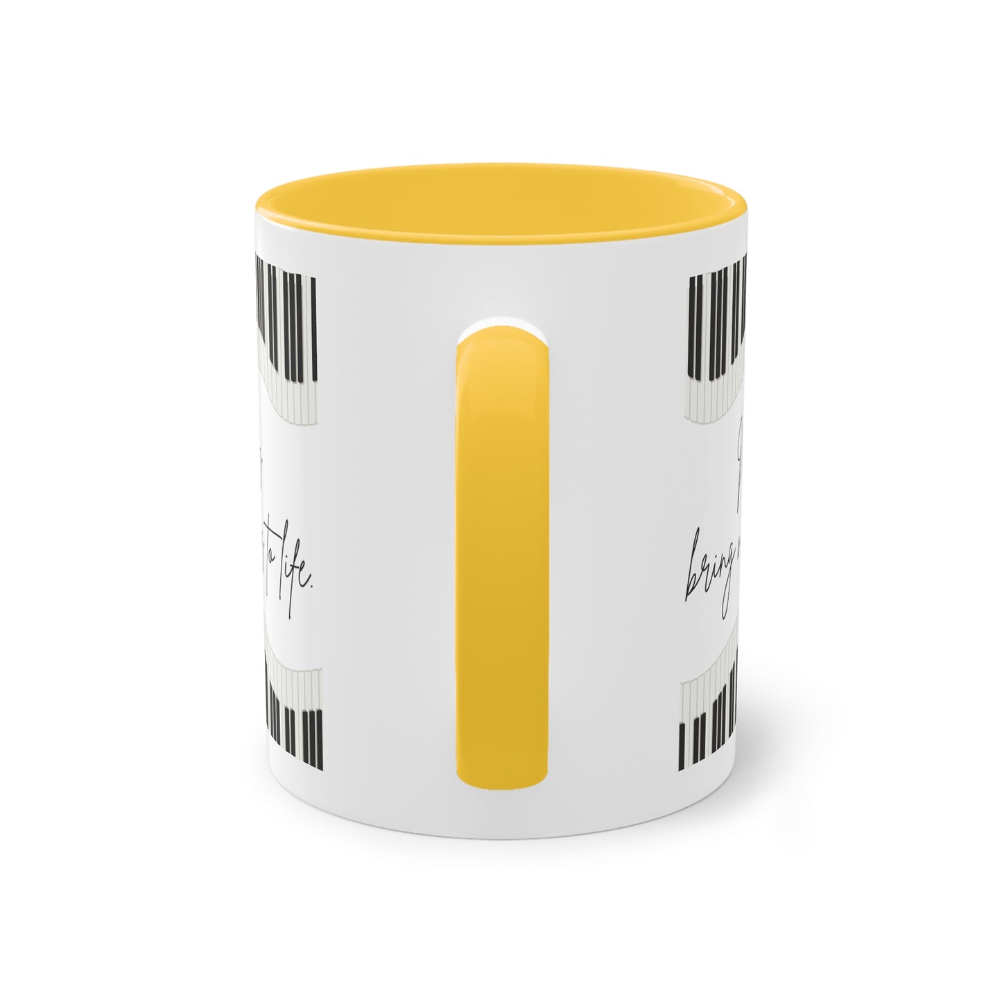 Melodies bring memories to life - Zwei-Ton-Kaffeetasse