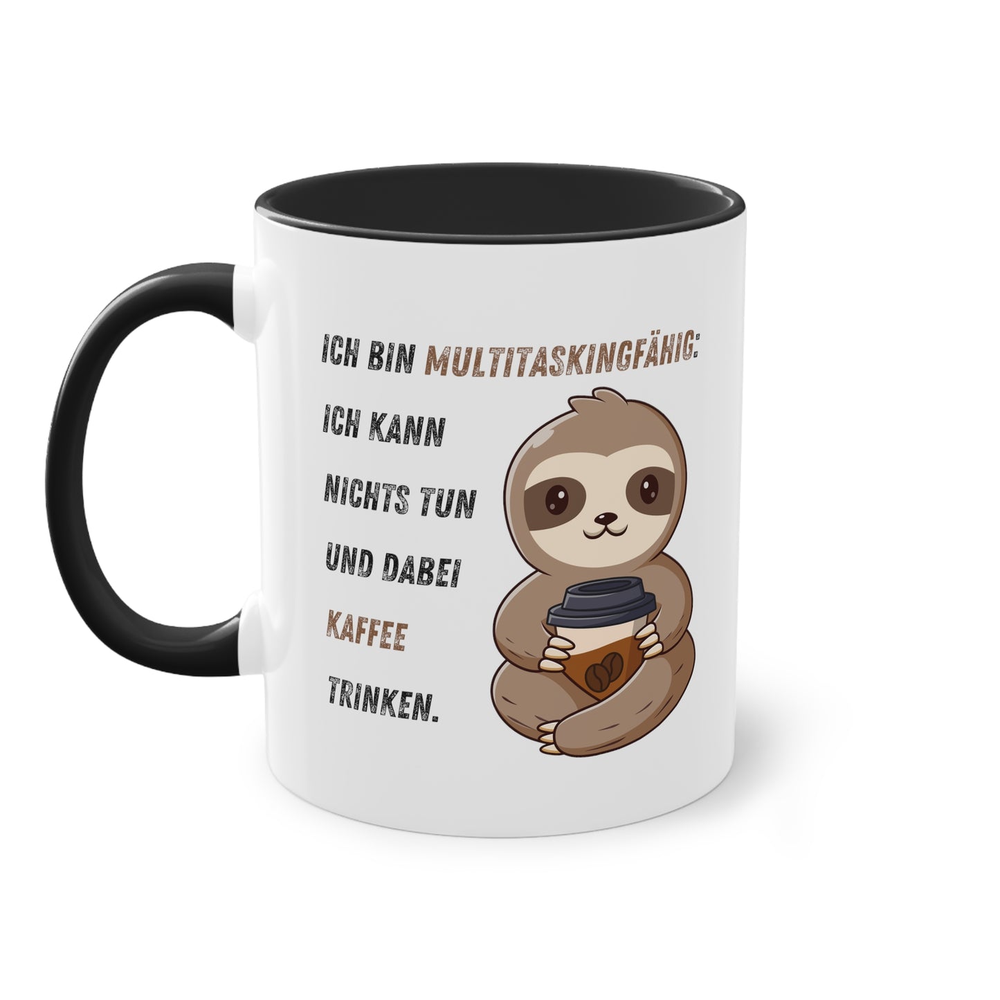 Ich bin multitaskingfähig.  - Zwei-Ton-Kaffeetasse