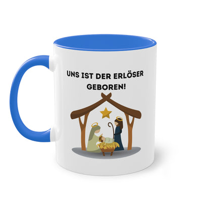 Uns ist der Erlöser geboren! - Zwei-Ton-Tasse