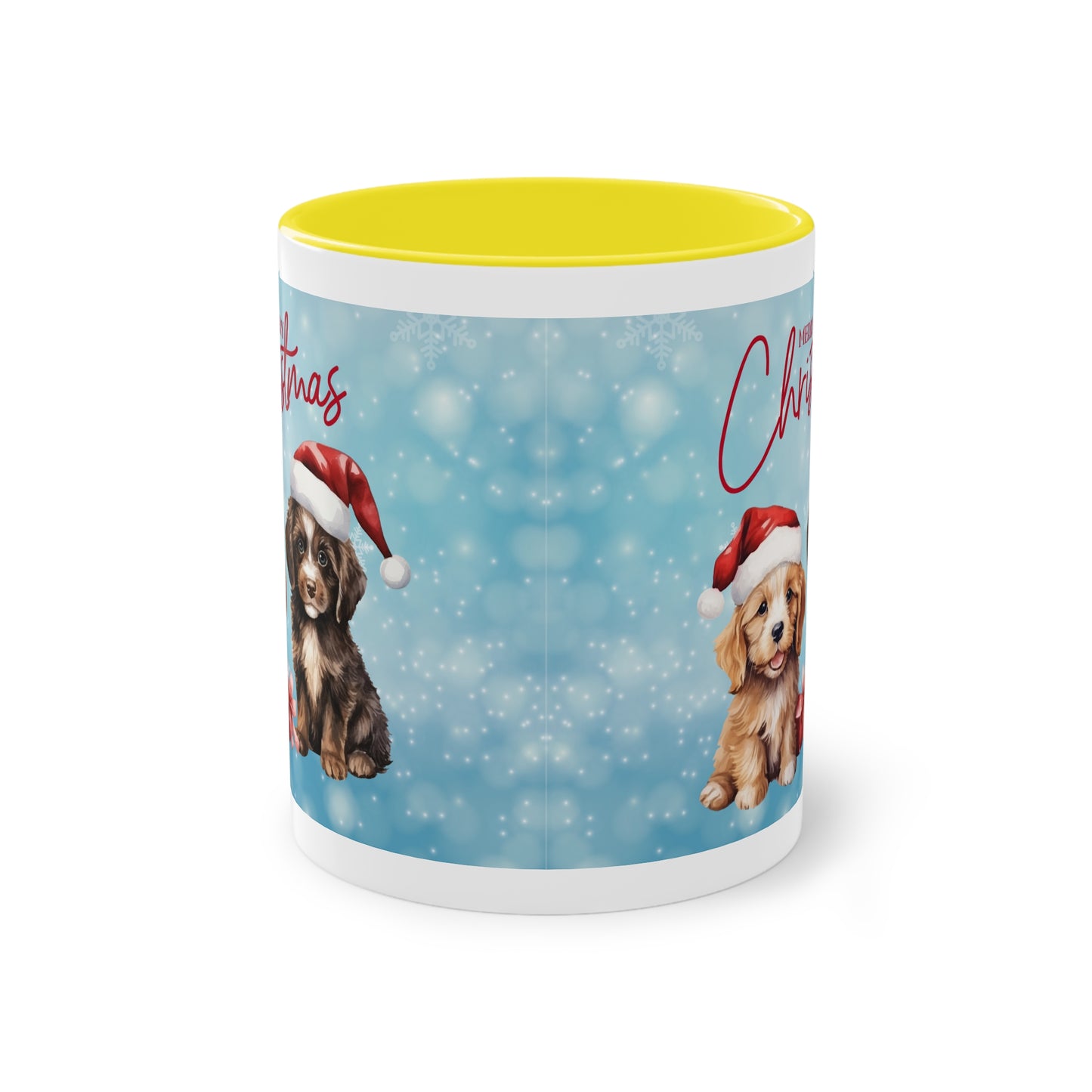 Hund Merry Christmas (3) - Zwei-Ton-Kaffeetasse