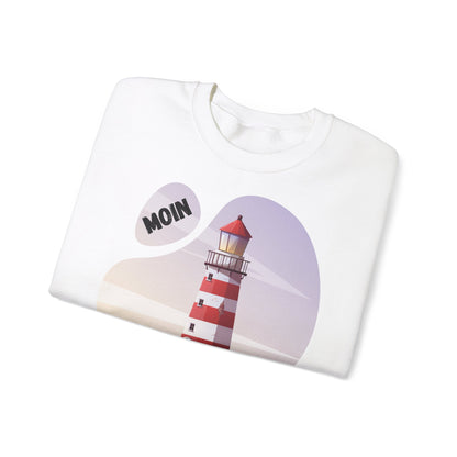 Unisex Sweatshirt -  Moin mit Leuchtturm (bunt)