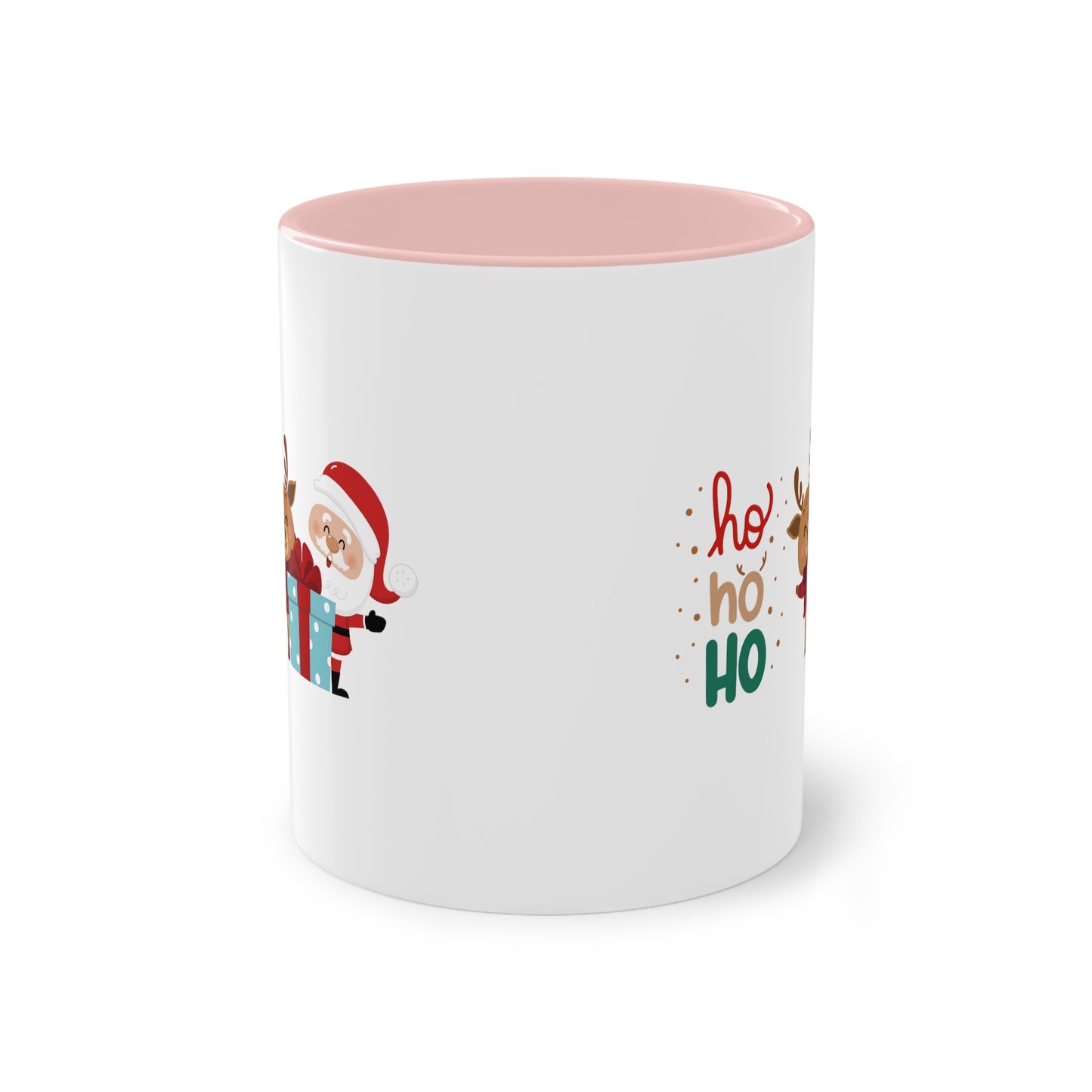 Ho ho ho Rentier und Santa  (2) - Zwei-Ton-Kaffeetasse