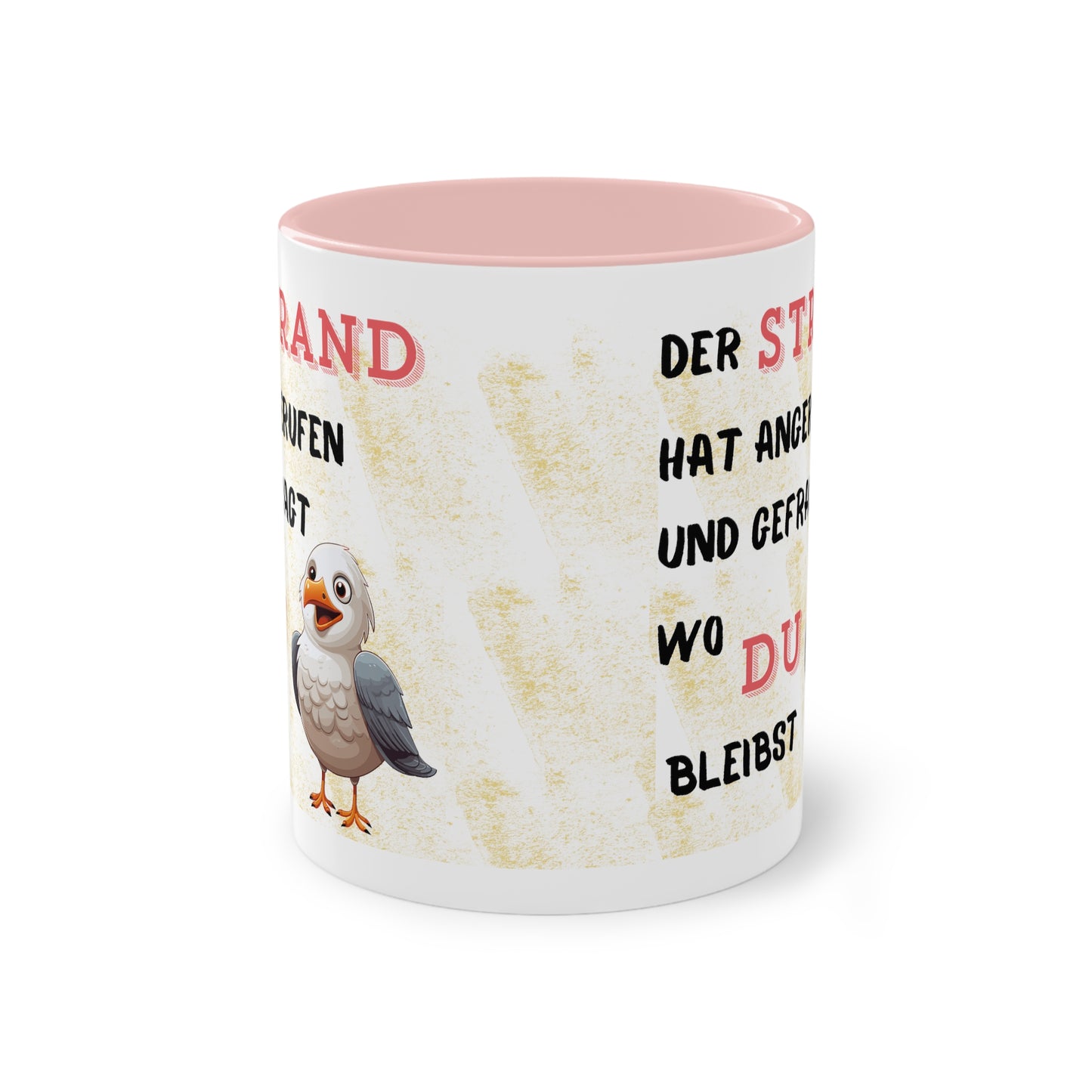 Der Strand hat angerufen und gefragt, wo Du bleibst - Zwei-Ton-Kaffeetasse