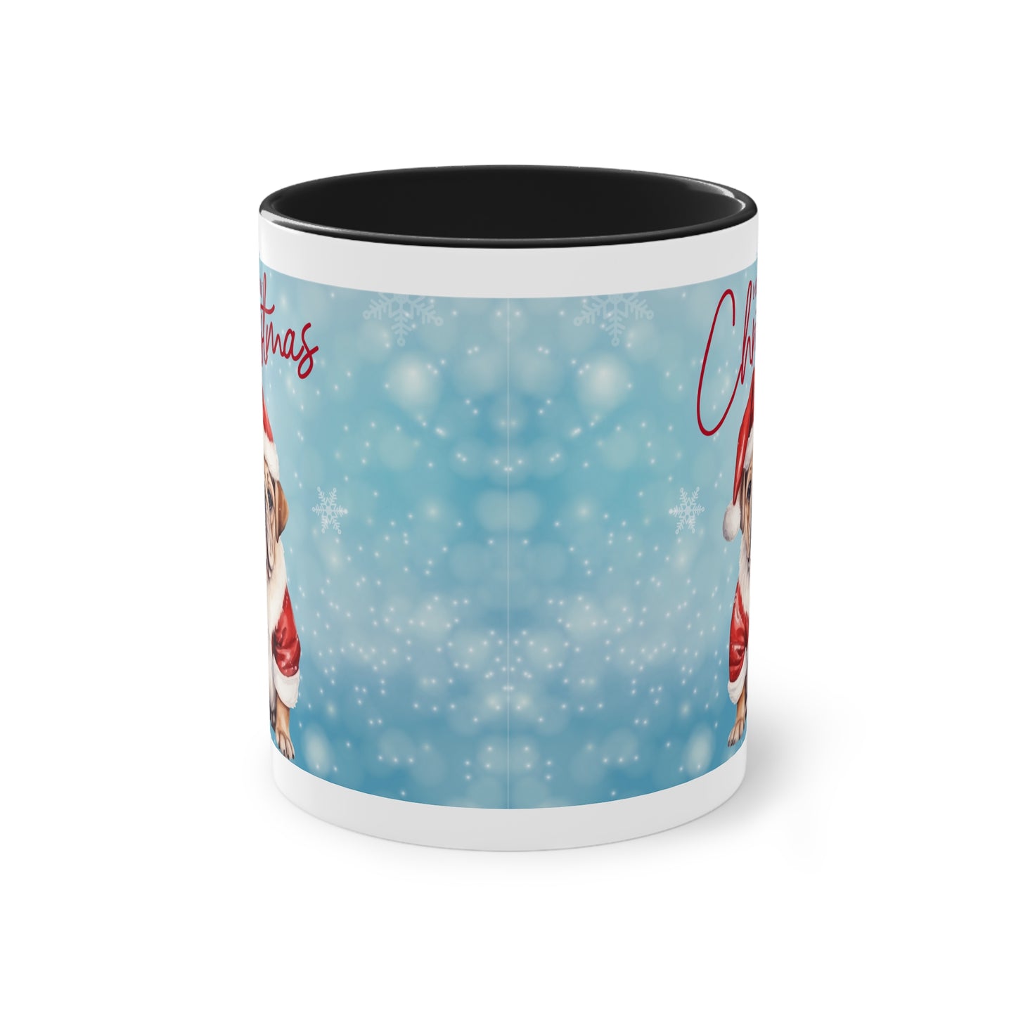 Hund Merry Christmas (4) - Zwei-Ton-Kaffeetasse