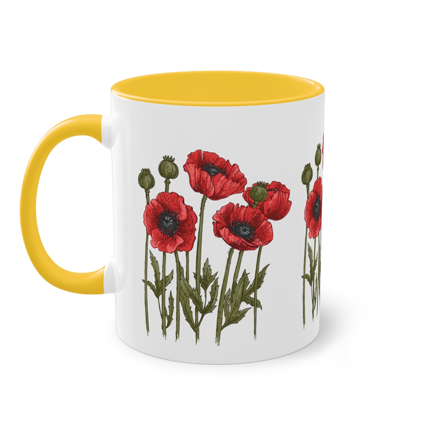 Mohnblumen - Zwei-Ton-Kaffeetasse