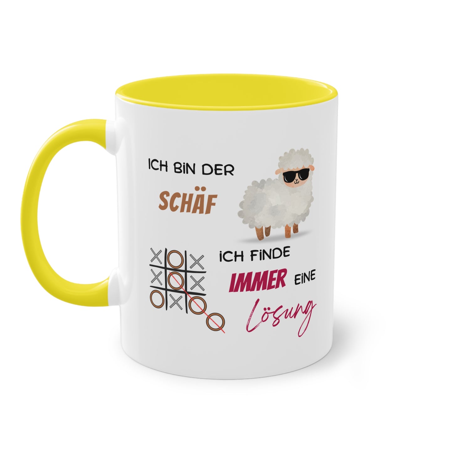 Ich bin der Schäf. Ich finde immer eine Lösung - Zwei-Ton-Tasse