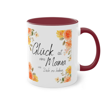 Glück ist eine Mama, wie Dich zu haben - Zwei-Ton-Kaffeetasse