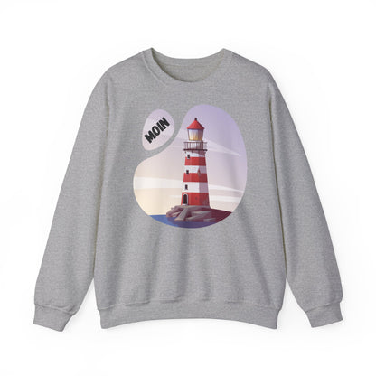 Unisex Sweatshirt -  Moin mit Leuchtturm (bunt)