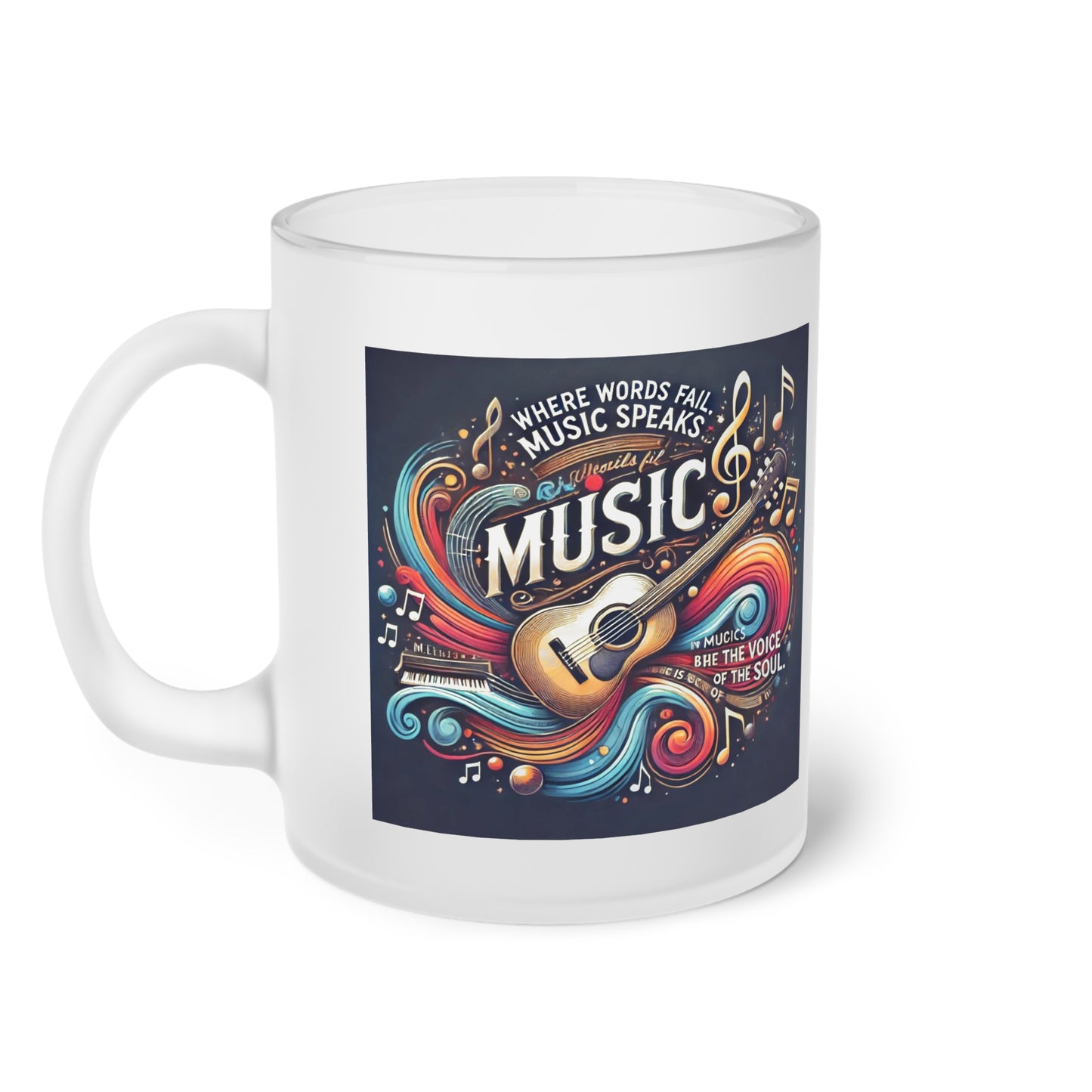 Where words fail music speaks (2) - Milchglas Tasse