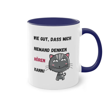 Wie gut, dass mich niemand denken hören kann - Zwei-Ton-Kaffeetasse